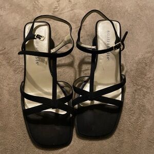 Hillard & Hanson Black Strappy Sandals
